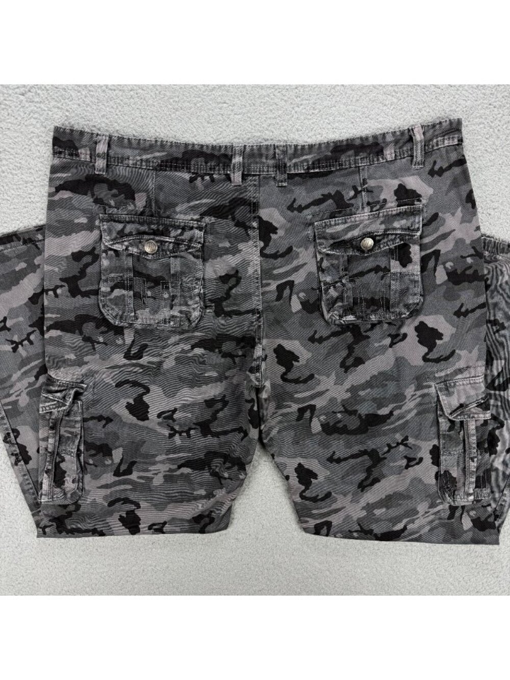 US Icon Pants Mens 42 x 32 Grey Black Camo Cargo Military Army Utility Tactical